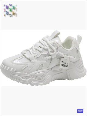 Platform Sneakers Mesh Breathable Walking Shoes Casual Retro Y2K Street Style